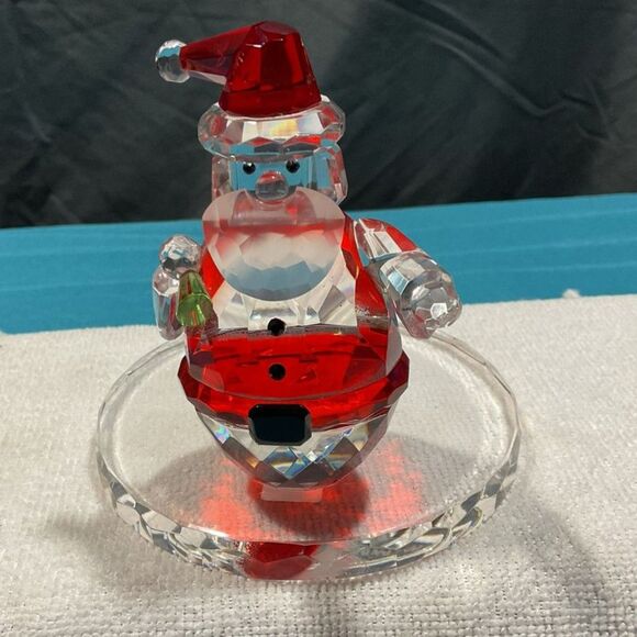 Retired PartyLite Faceted Santa Candle Holder - Picture 4 of 6